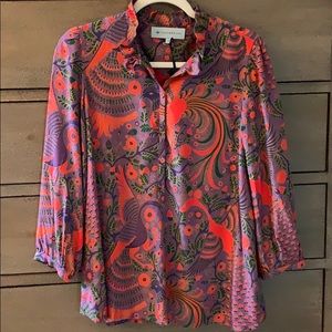 Tuckernuck ruffle neck top